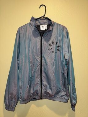 adidas Iridescent Blue-Purple Bomber Jacket